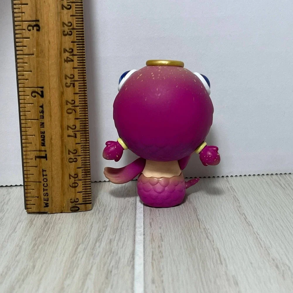 Pixel Fairy Mermaid Figure Pink Purple Angel Fish Halo Costume Girl Blond Blue